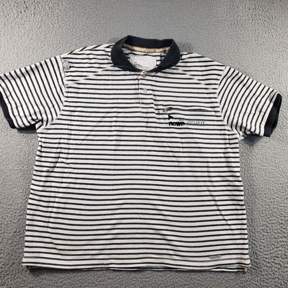 Rocawear Shirt Men's 2XL Short Sleeve Striped Polo Vintage Denim Company Golf